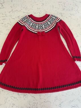 Hanna Andersson Red Sweater Dress Size 140
